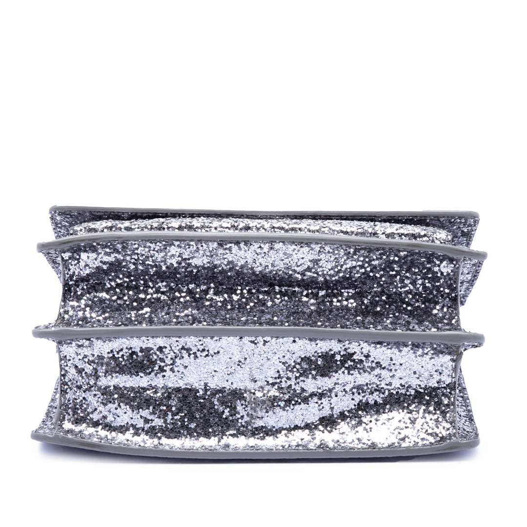 Saint Laurent Small Glitter Cuir Monogram Sunset Sac porté croisé