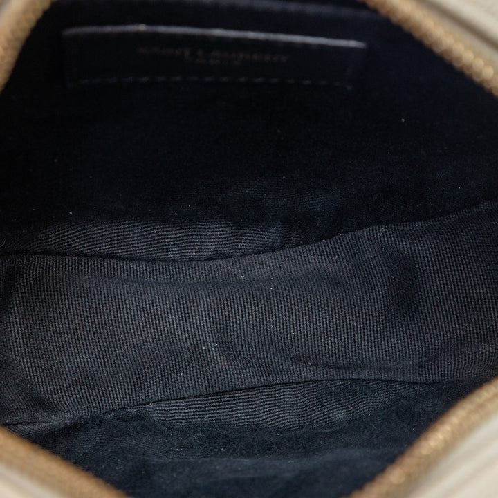 Saint Laurent Grain De Poudre Chevron Rond Vinyle Sac caméra