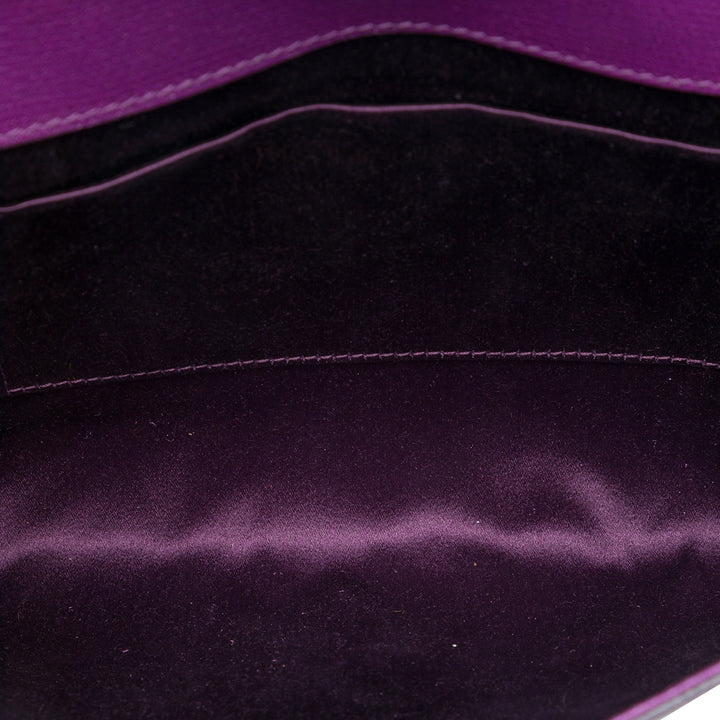 Saint Laurent Pochette Texturé Chyc Ligne Violet – vue 4 – GABY PARIS