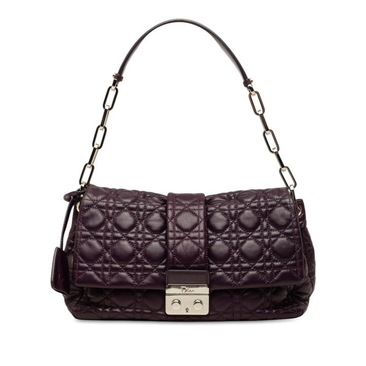 Cannage New Lock Sac Cuir d'agneau Violet