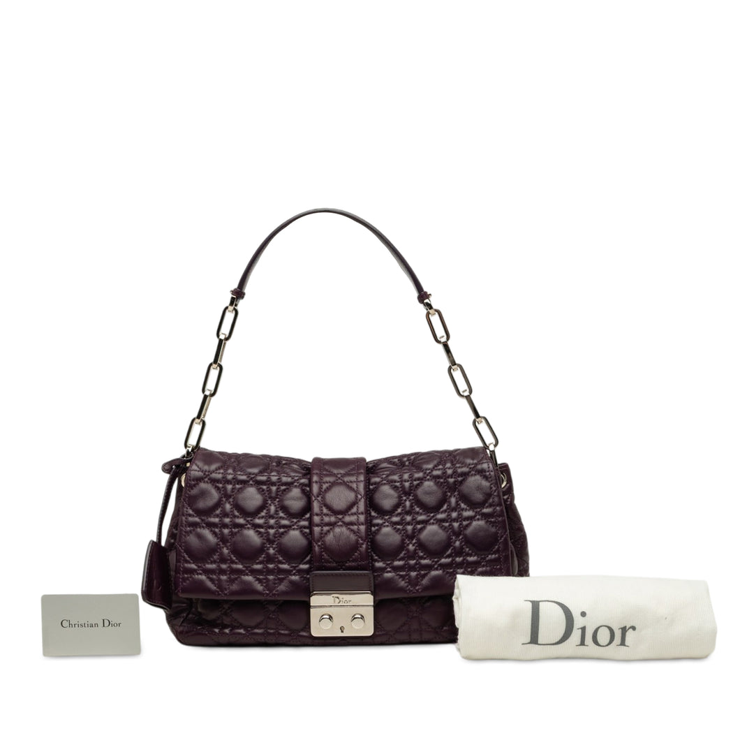Cannage New Lock Sac Cuir d'agneau Violet