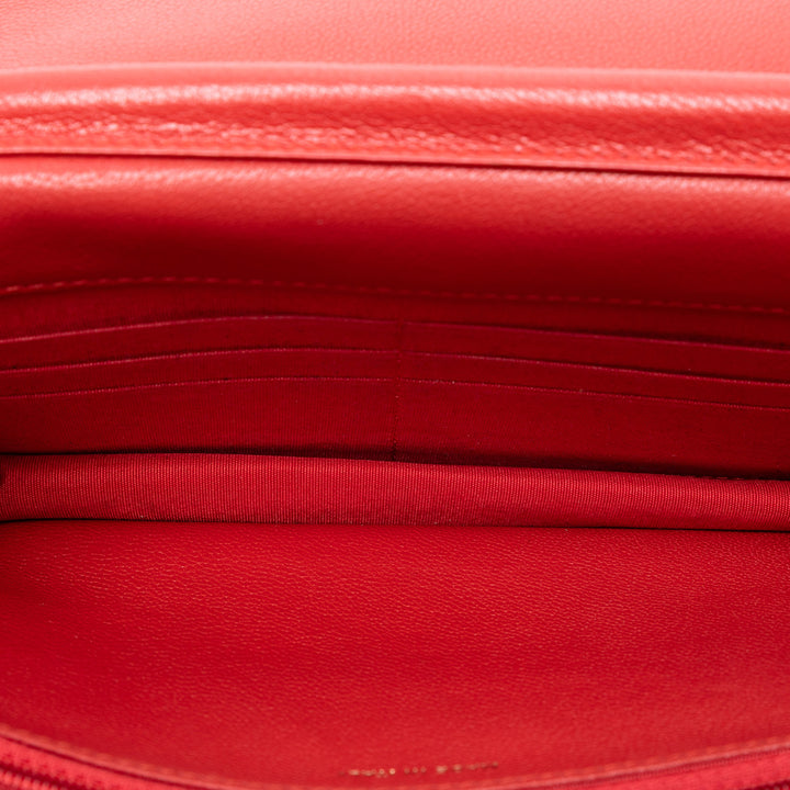 Chanel CC Diagonal Matelassé Cuir de chèvre Wallet on Chain