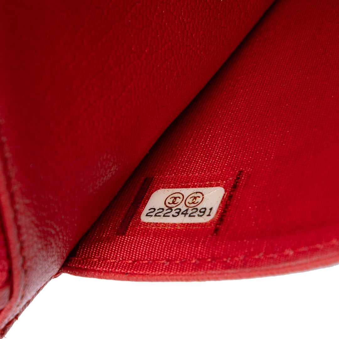 Chanel CC Diagonal Matelassé Cuir de chèvre Wallet on Chain