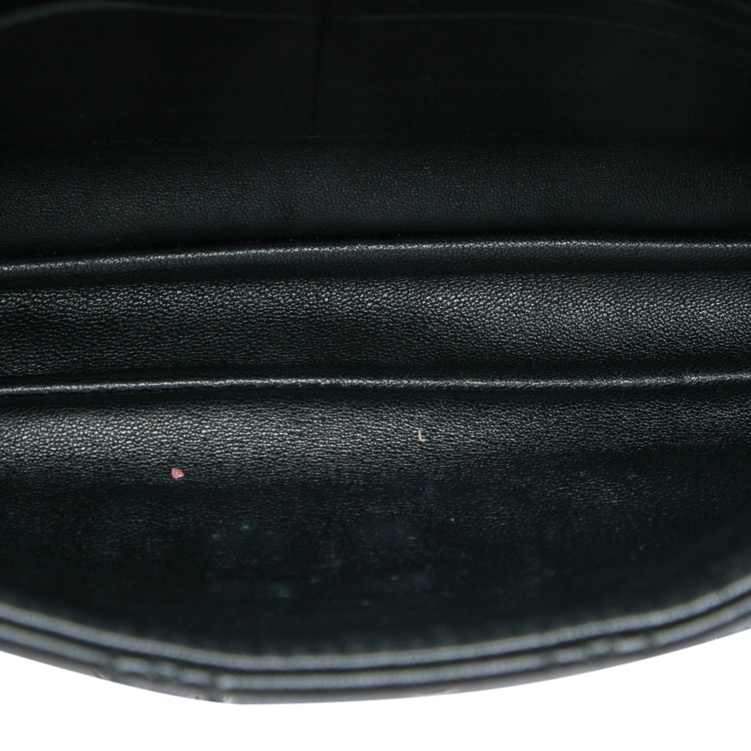 Cannage New Lock Pochette Cuir d'agneau Noir