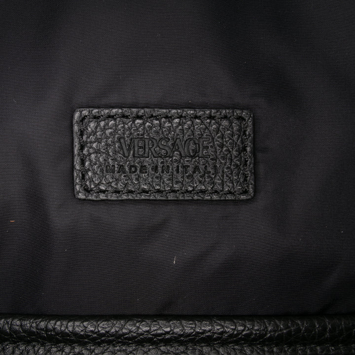 Grained Calfskin Medusa Sling Bag Black - Gaby Paris