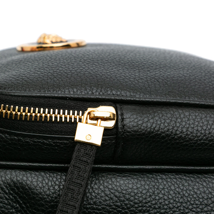 Grained Calfskin Medusa Sling Bag Black - Gaby Paris