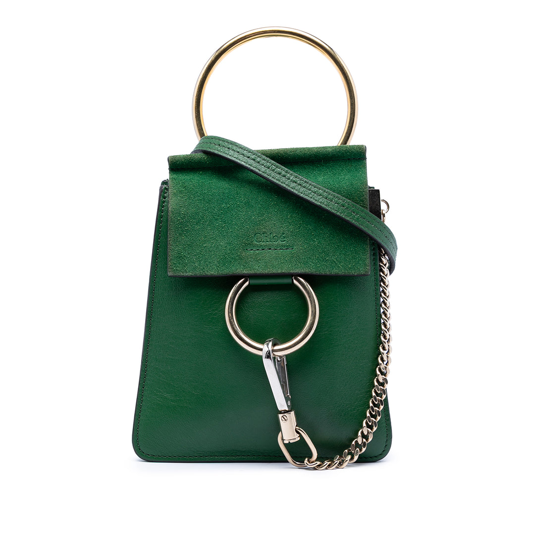 Faye Bracelet Sac Mini Cuir de veau Vert