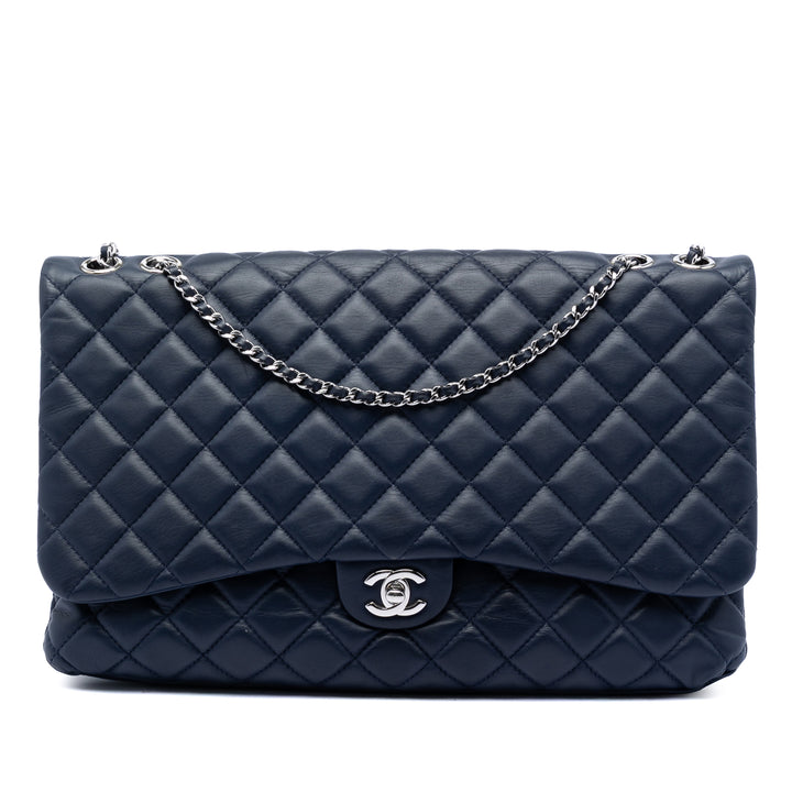 Chanel Maxi CC Matelassé Cuir d’agneau 3 Compartment à rabat