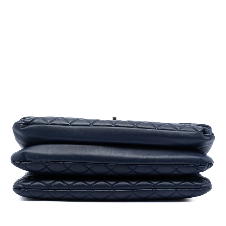 Chanel Maxi CC Matelassé Cuir d’agneau 3 Compartment à rabat