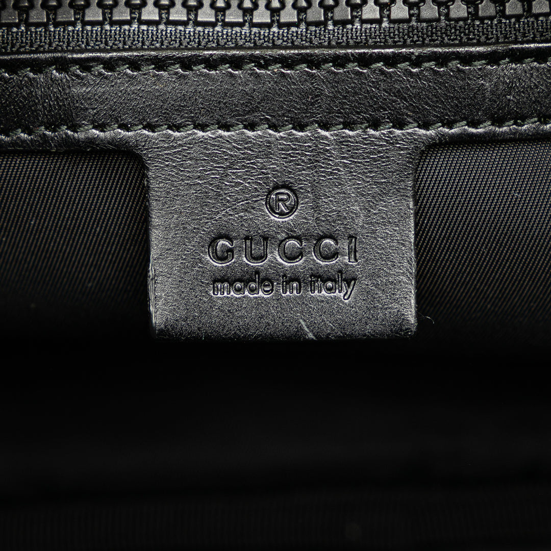 Techno Canvas Web L Aveugle Par Amour Embroidered Belt Bag Black - Gaby Paris