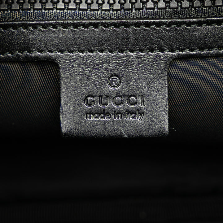 Techno Canvas Web L Aveugle Par Amour Embroidered Belt Bag Black - Gaby Paris