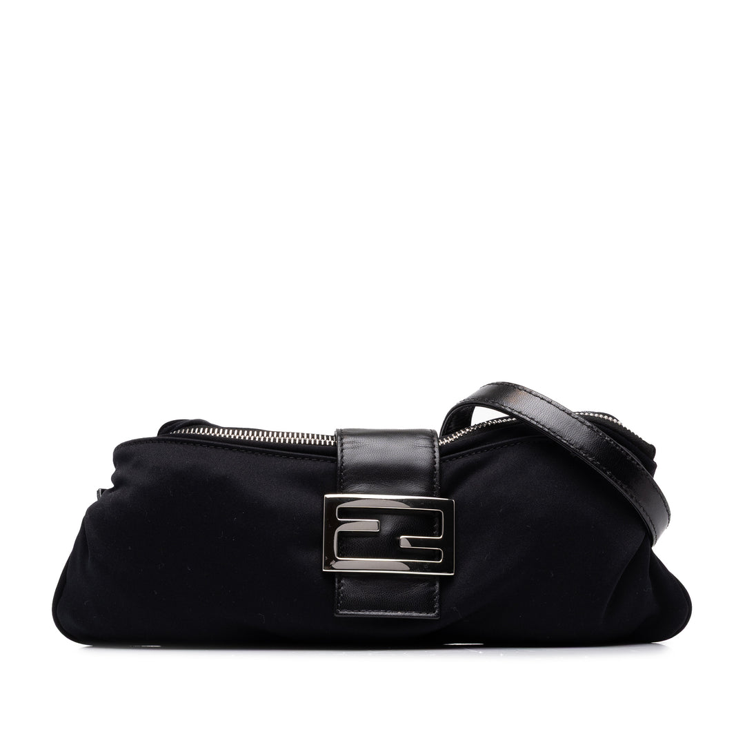 Fendi Jersey Baguette Sac Noir – vue principale – GABY PARIS