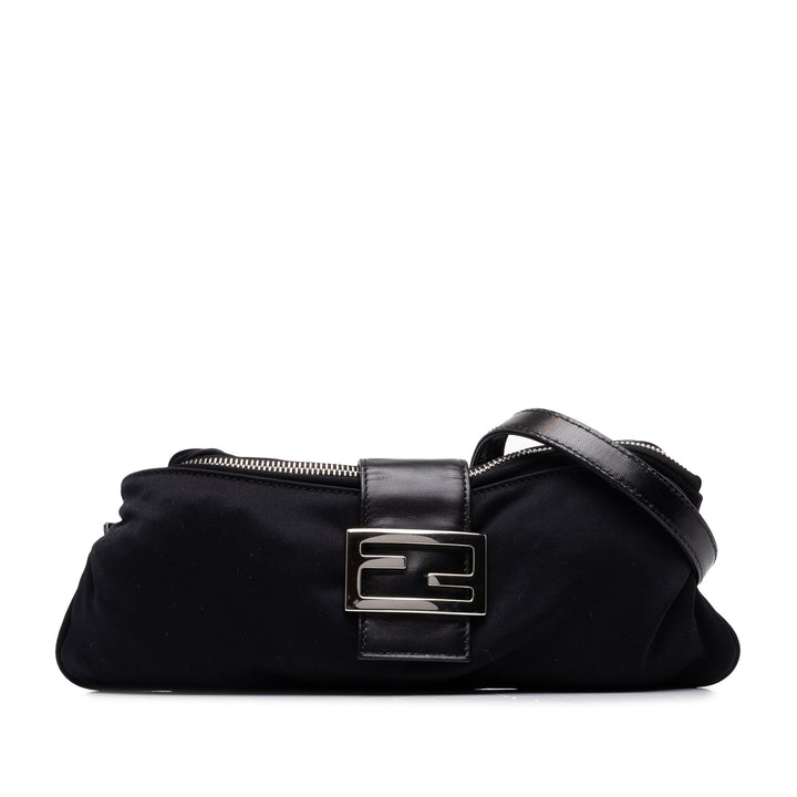 Fendi Jersey Baguette Sac Noir – vue principale – GABY PARIS