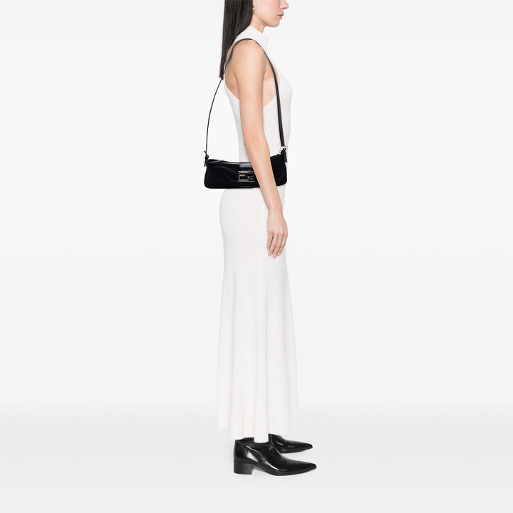 Fendi Jersey Baguette Sac Noir – vue 6 – GABY PARIS