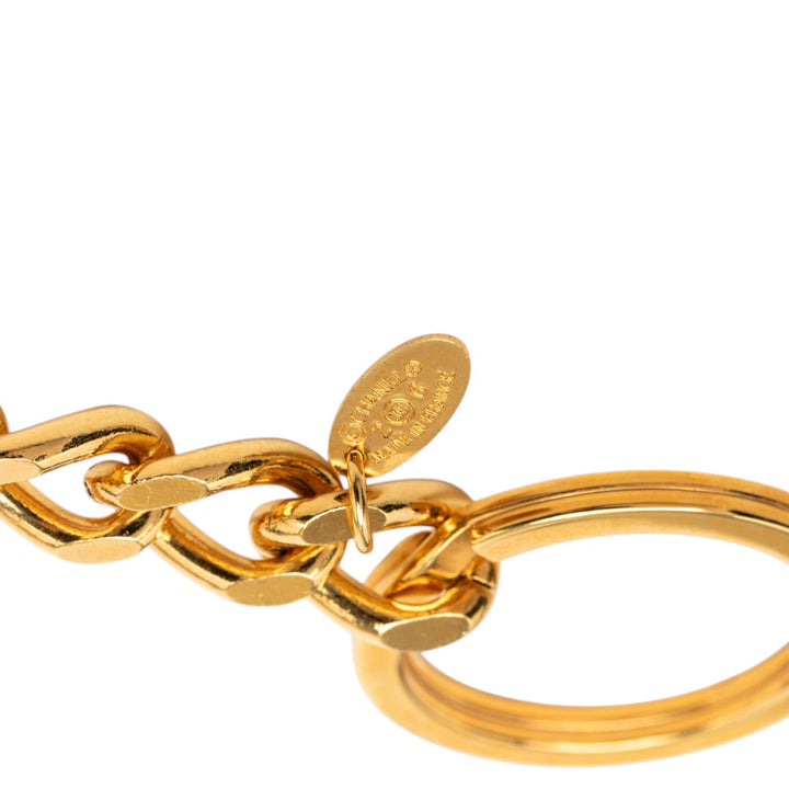 Chanel CC plaqué Key Chaîne Métal