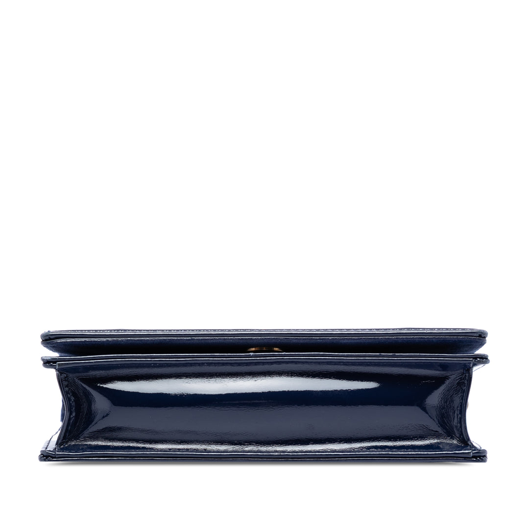 Dior Cuir verni clouté Diorama anse supérieure Wallet on Chain