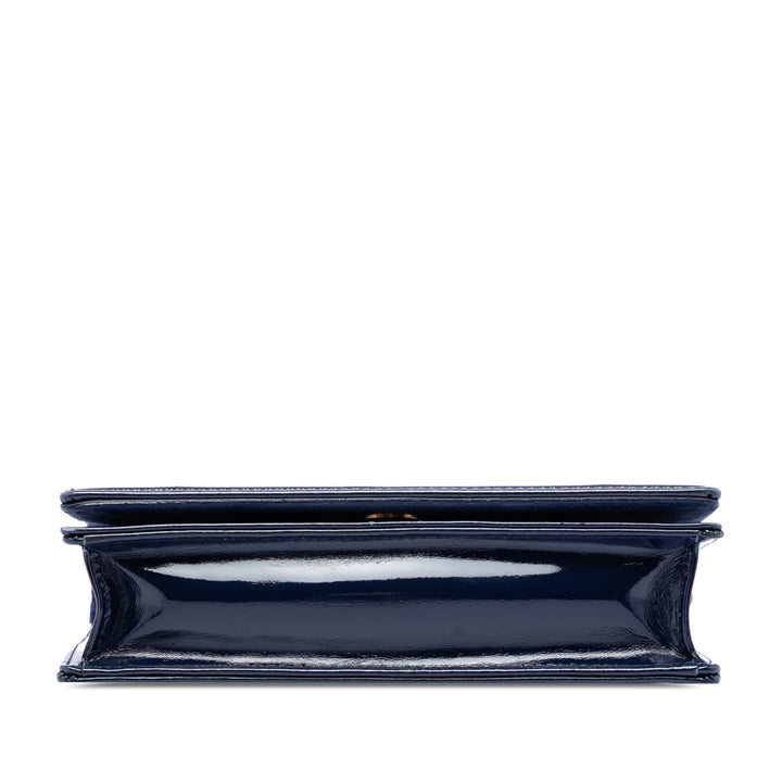 Dior Cuir verni clouté Diorama anse supérieure Wallet on Chain