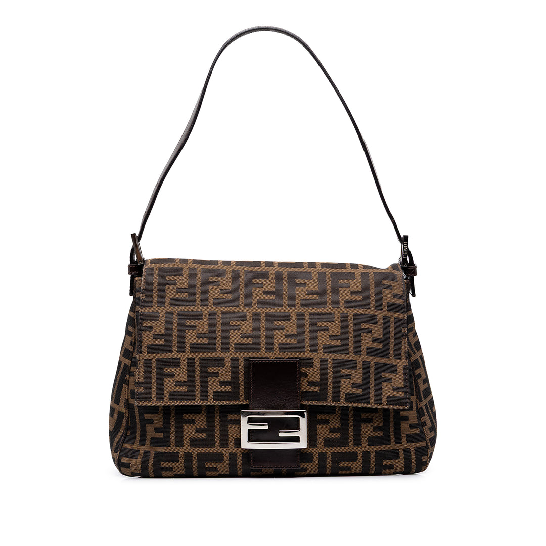 Fendi Sac porté épaule Zucca Mamma Forever Marron – vue principale – GABY PARIS