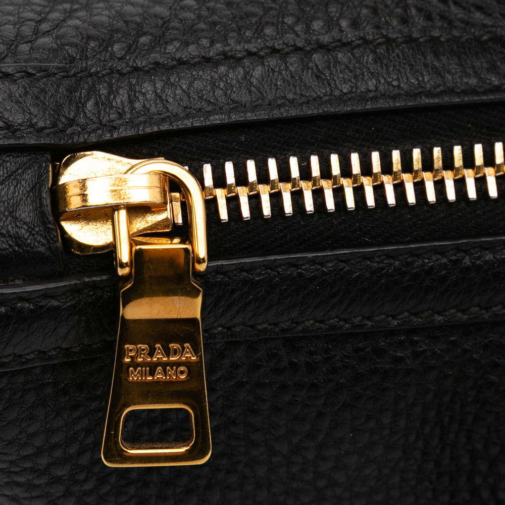 Vitello Phenix Convertible Satchel Black - Gaby Paris
