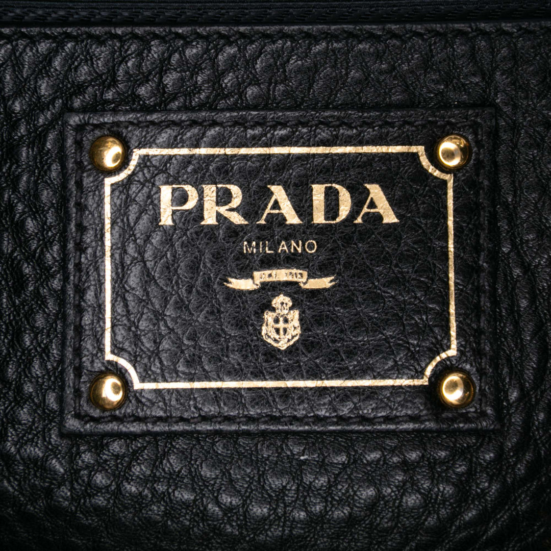 Vitello Phenix Convertible Satchel Black - Gaby Paris