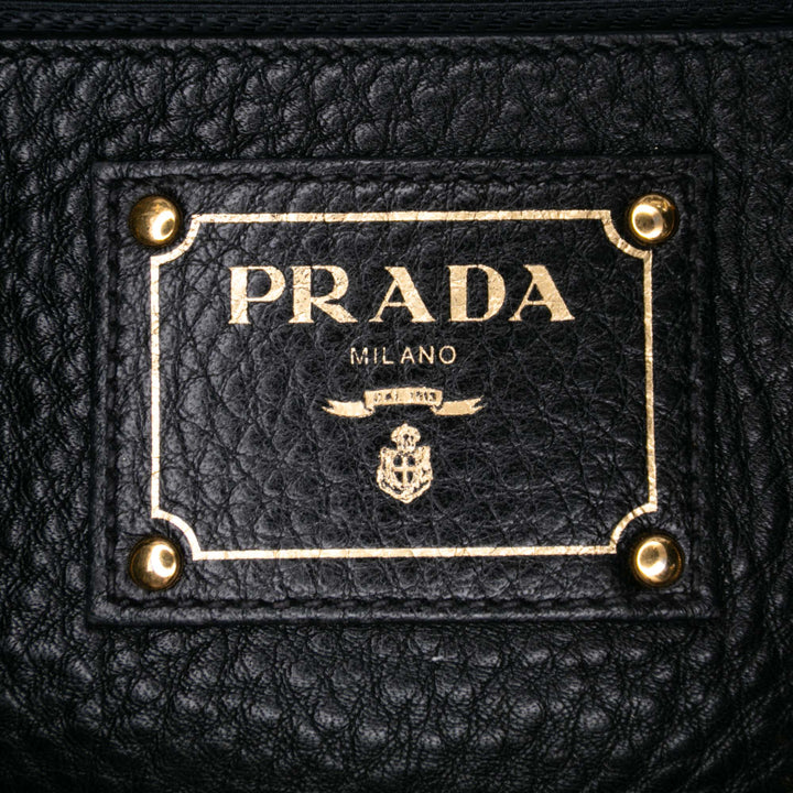 Vitello Phenix Convertible Satchel Black - Gaby Paris