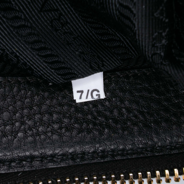 Vitello Phenix Convertible Satchel Black - Gaby Paris
