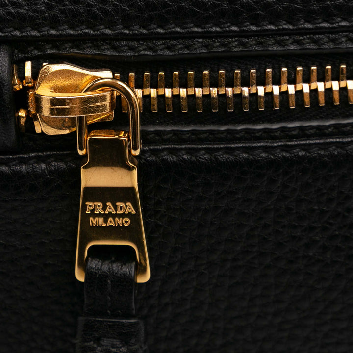 Vitello Phenix Convertible Satchel Black - Gaby Paris