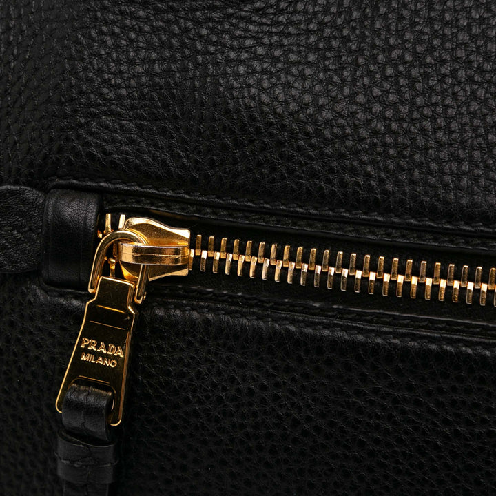Vitello Phenix Convertible Satchel Black - Gaby Paris