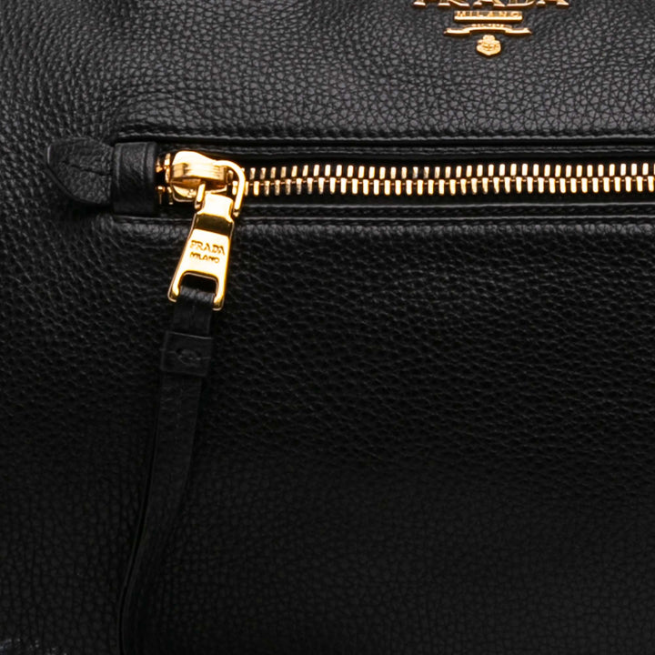 Vitello Phenix Convertible Satchel Black - Gaby Paris