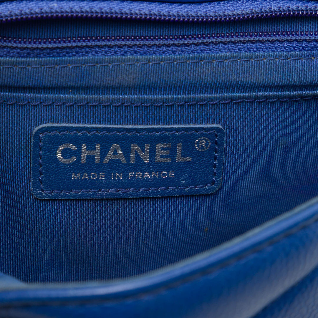 Chanel Mini Caviar Chevron Data Center Envelope à rabat