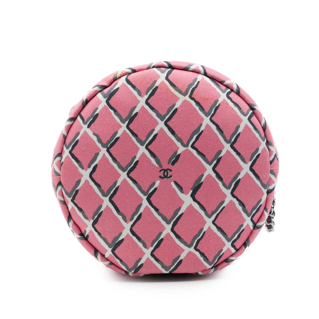 Chanel Imprimé Coco Beach Cordon Sling Sac Rose
