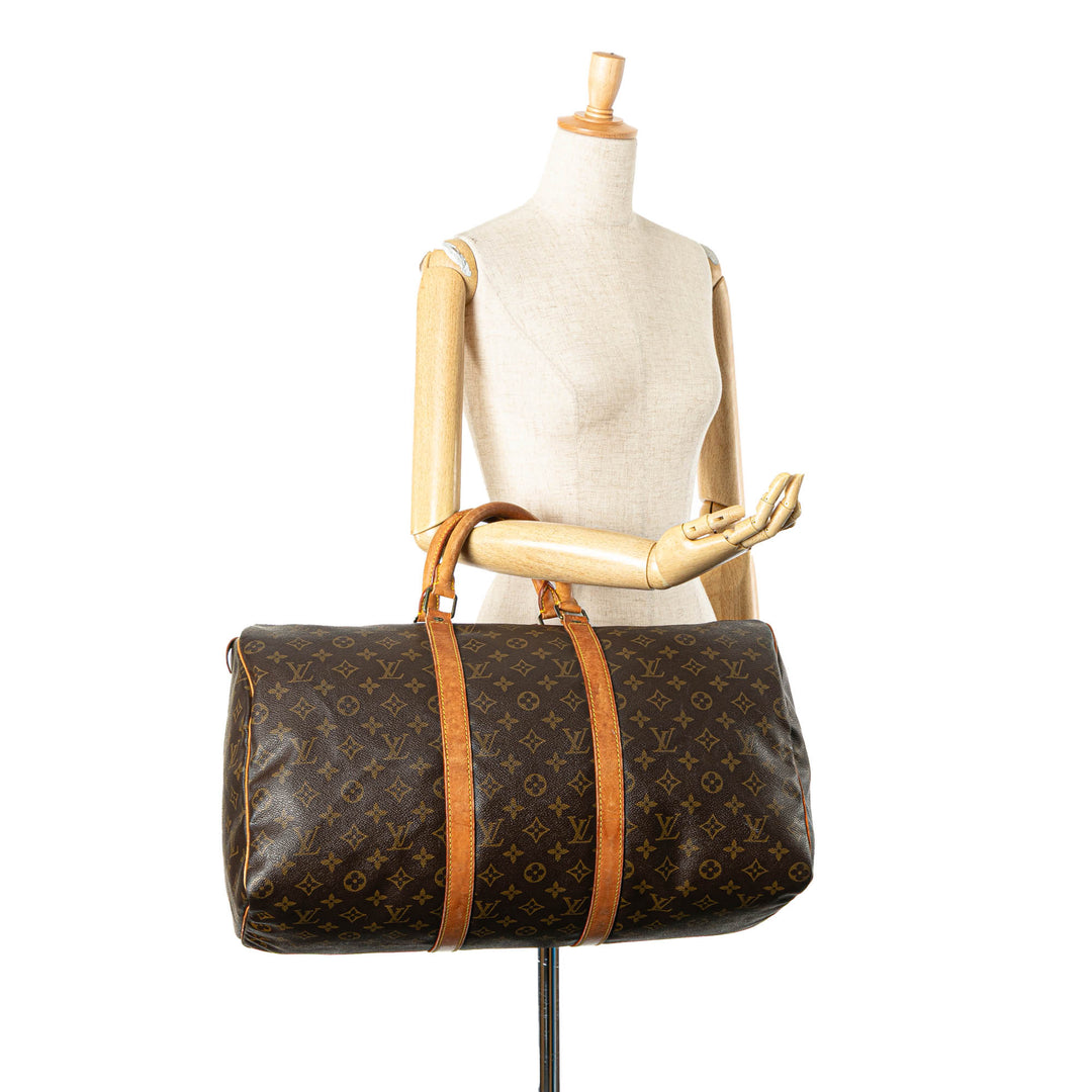 Louis Vuitton Monogram Keepall 50 Marron