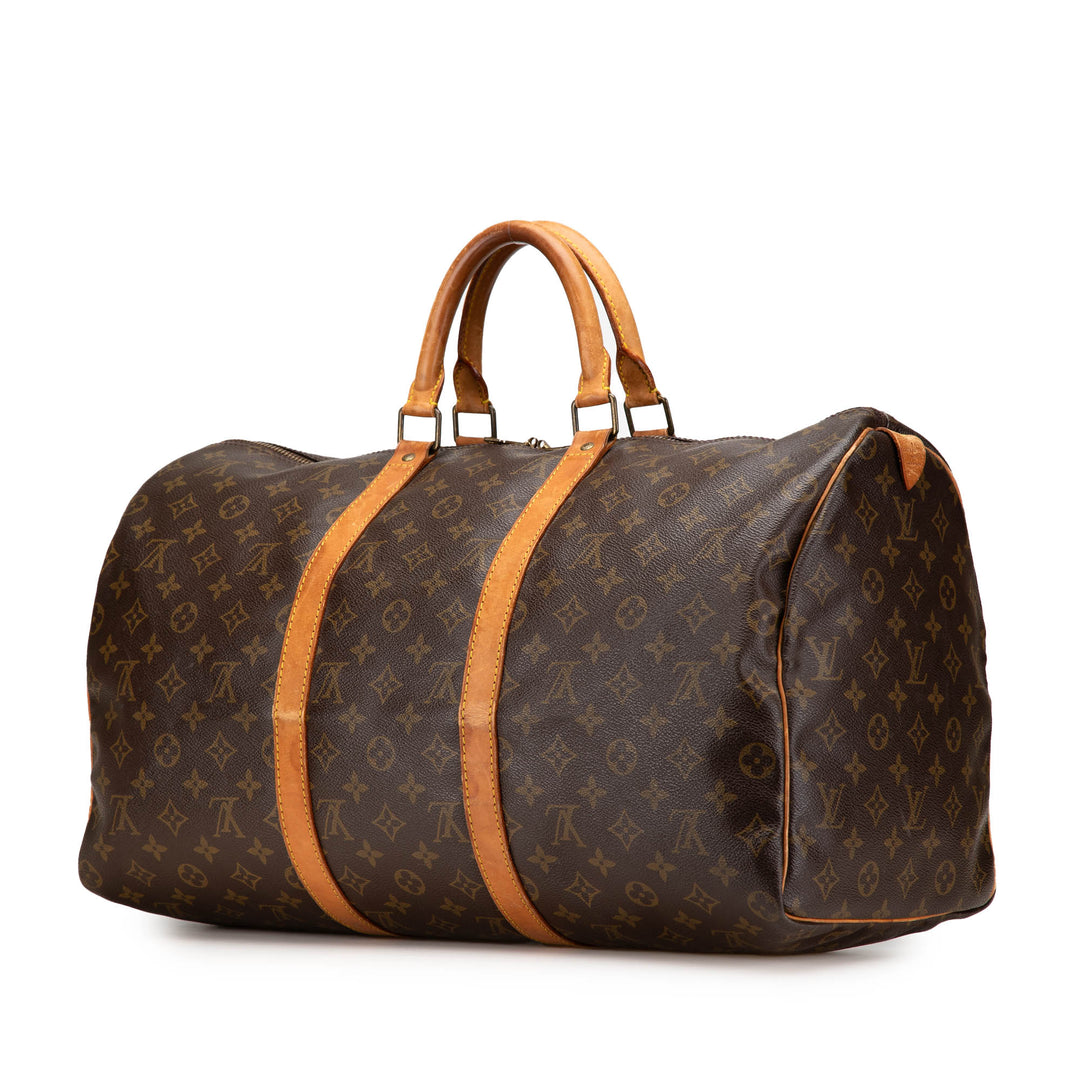 Louis Vuitton Monogram Keepall 50 Marron