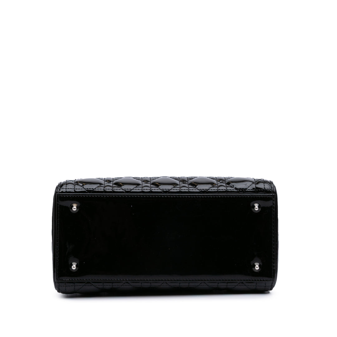 Medium Patent Cannage Lady Dior Black - Gaby Paris