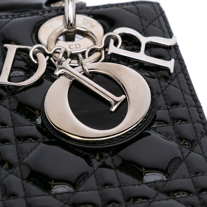 Medium Patent Cannage Lady Dior Black - Gaby Paris