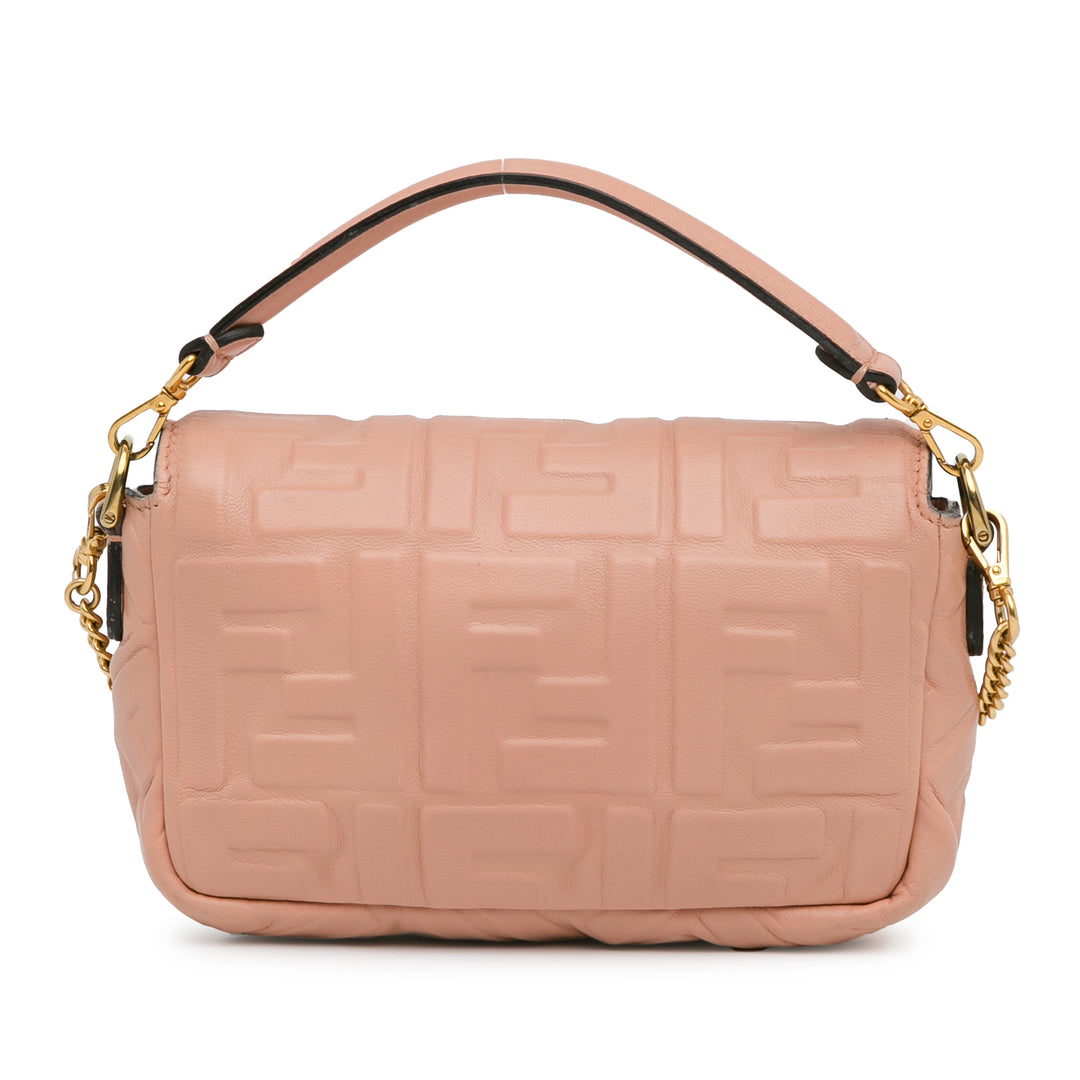 Mini Embossed Zucca Baguette Satchel Pink - Gaby Paris