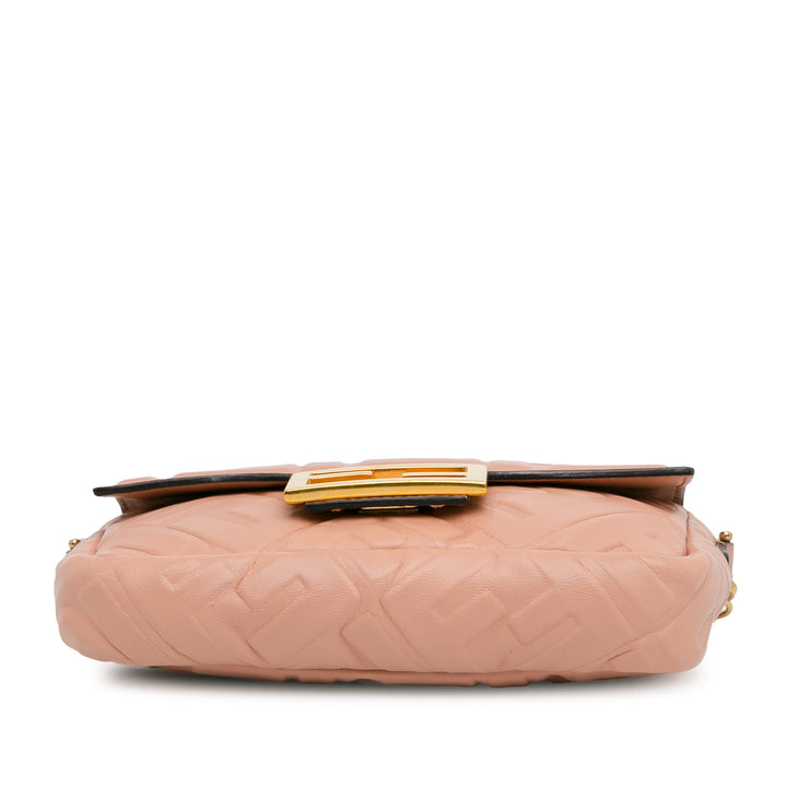 Mini Embossed Zucca Baguette Satchel Pink - Gaby Paris