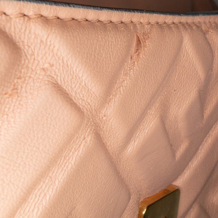 Mini Embossed Zucca Baguette Satchel Pink - Gaby Paris