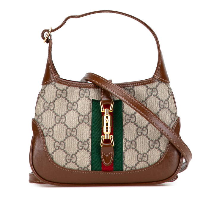 Gucci Mini GG Supreme Web Jackie 1961 Sac porté croisé Marron – GABY PARIS Authentique
