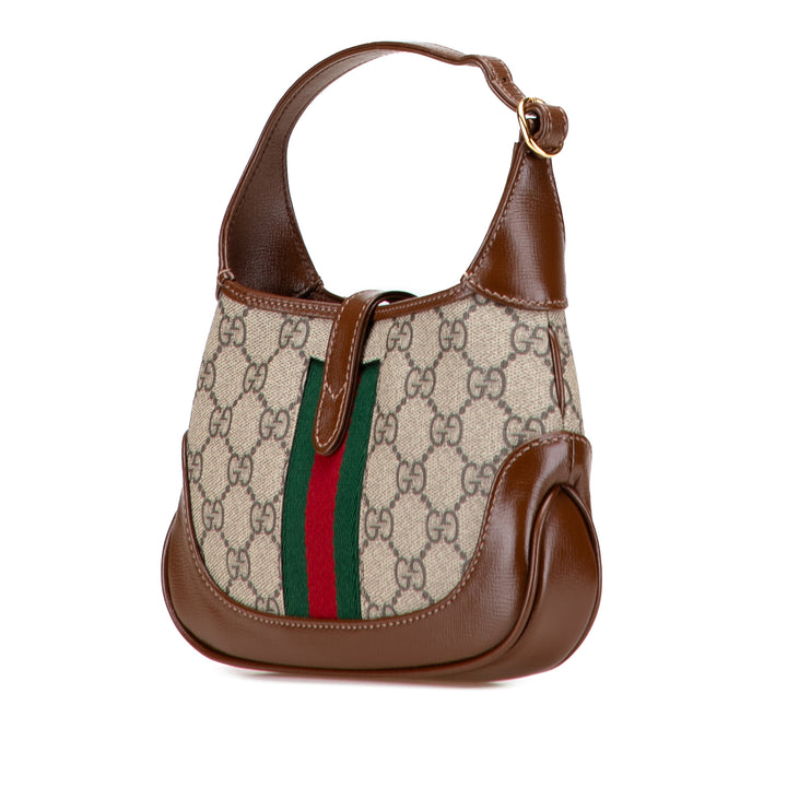 Gucci Mini GG Supreme Web Jackie 1961 Sac porté croisé Marron – GABY PARIS Authentique