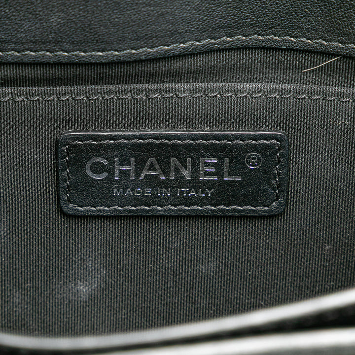 Chanel Matelassé CC Boîte à rabat Petit Cuir de chèvre