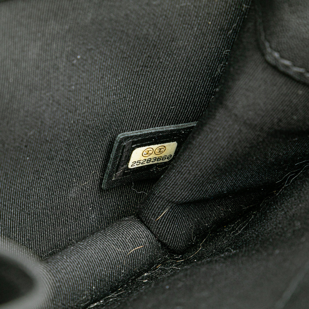 Chanel Matelassé CC Boîte à rabat Petit Cuir de chèvre