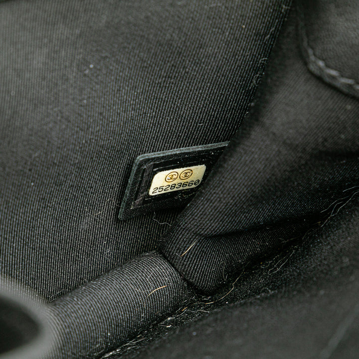 Chanel Matelassé CC Boîte à rabat Petit Cuir de chèvre