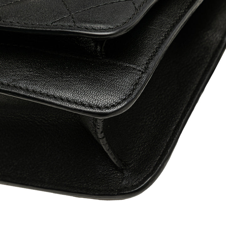 Chanel Matelassé CC Boîte à rabat Petit Cuir de chèvre