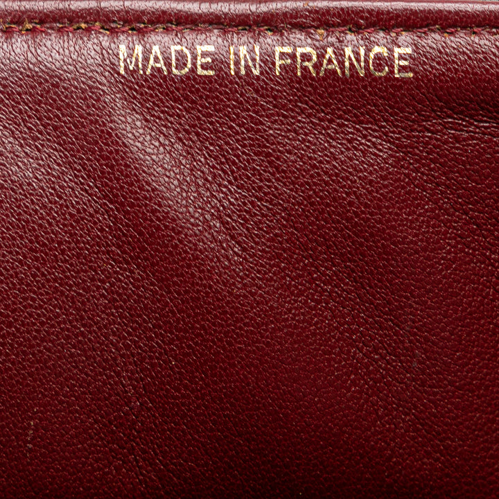 Medium Tall Classic Lambskin Double Flap Black - Gaby Paris