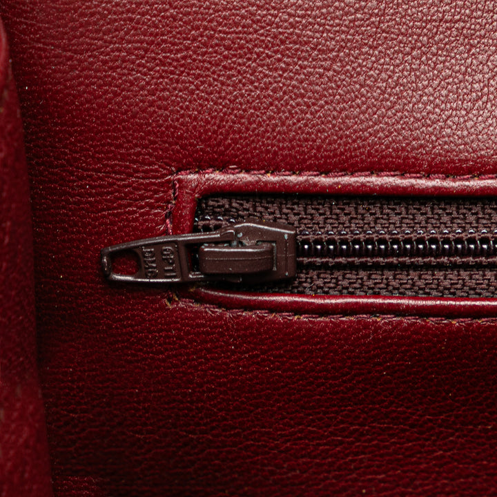 Medium Tall Classic Lambskin Double Flap Black - Gaby Paris