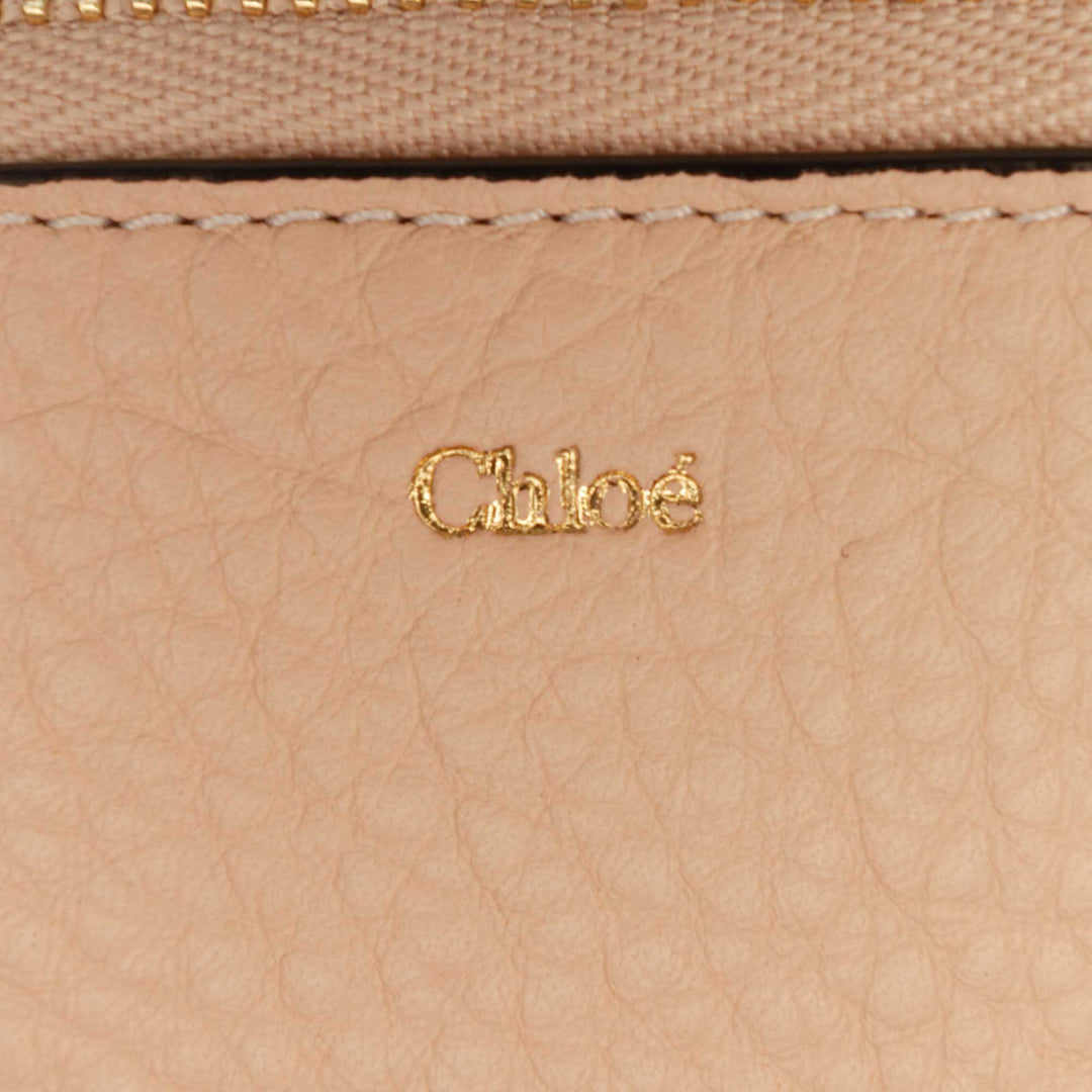 Chloé Grained Cuir Alphabet Zip Card Holder