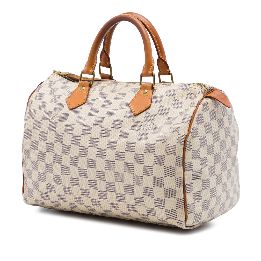 Louis Vuitton Speedy 30 Damier Azur Blanc – vue 2 – GABY PARIS