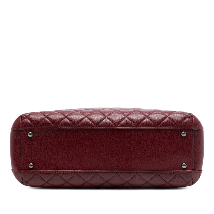 Chanel Large CC Matelassé Caviar City Shopping Cabas