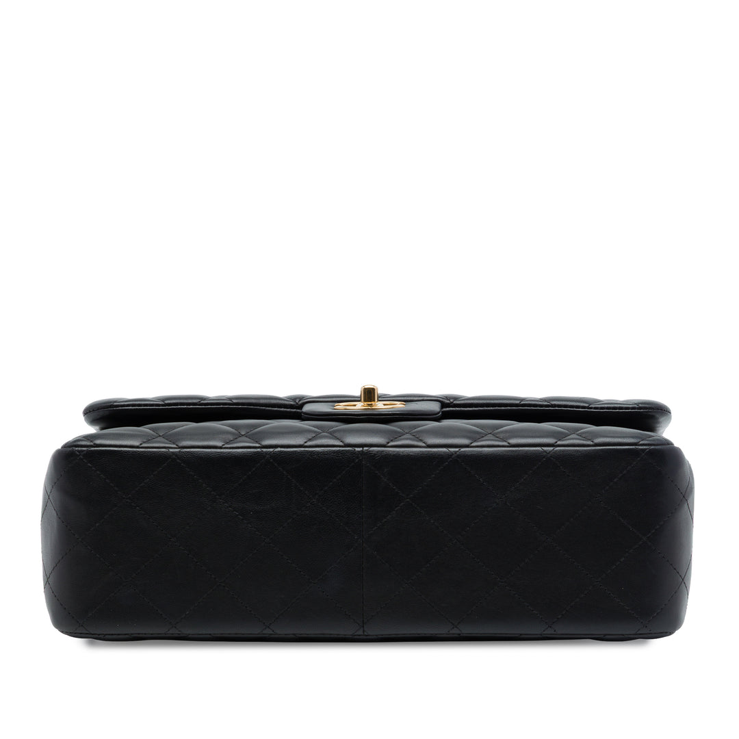 Chanel Classic Double rabat Jumbo Cuir d'agneau Noir – vue 3 – GABY PARIS